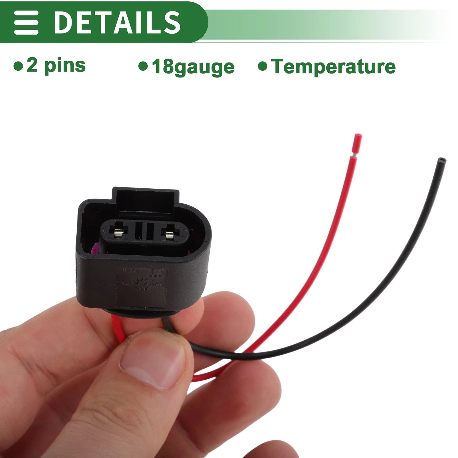 2X Pin Sensor Wiring Harnesses for Audi A3 8P (2006–2013) No. 1K0973202