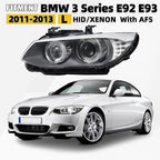 HID AFS Headlight Left Driver Side for BMW 3 Series E92 E93 (2011–2013)