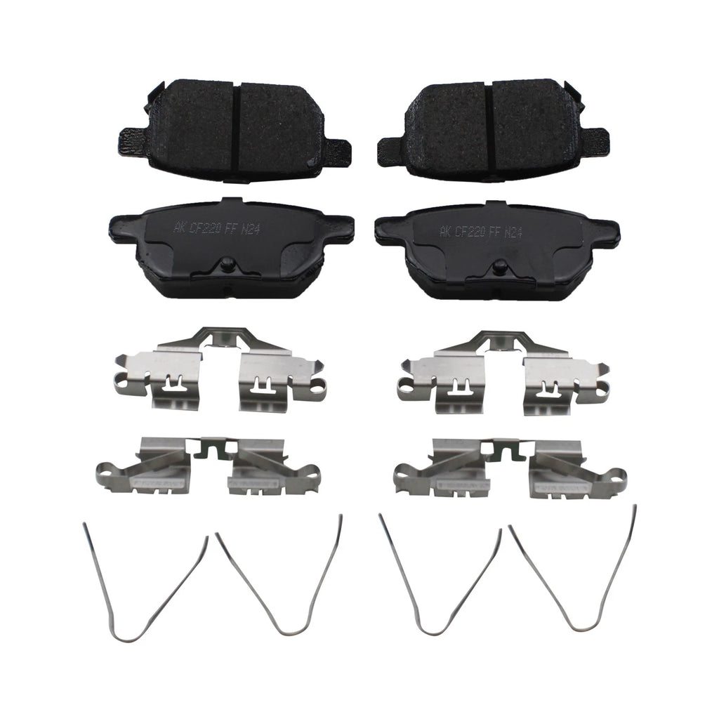 Set of 2 DuraGo Rear Rotors & Akebono ProACT Ceramic Pads for CT200h (2011–2013)