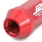 Set of 20 J2 7075 Forged Aluminum M12x1.5 Open-End Lug Nuts w/Adapter Red