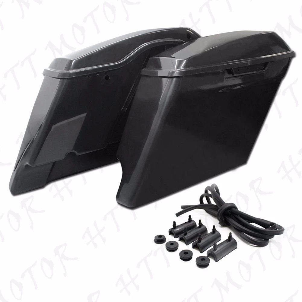 Stretched Saddlebags with Lib One Touch Latch Lock for Harley Touring (2014–2020)