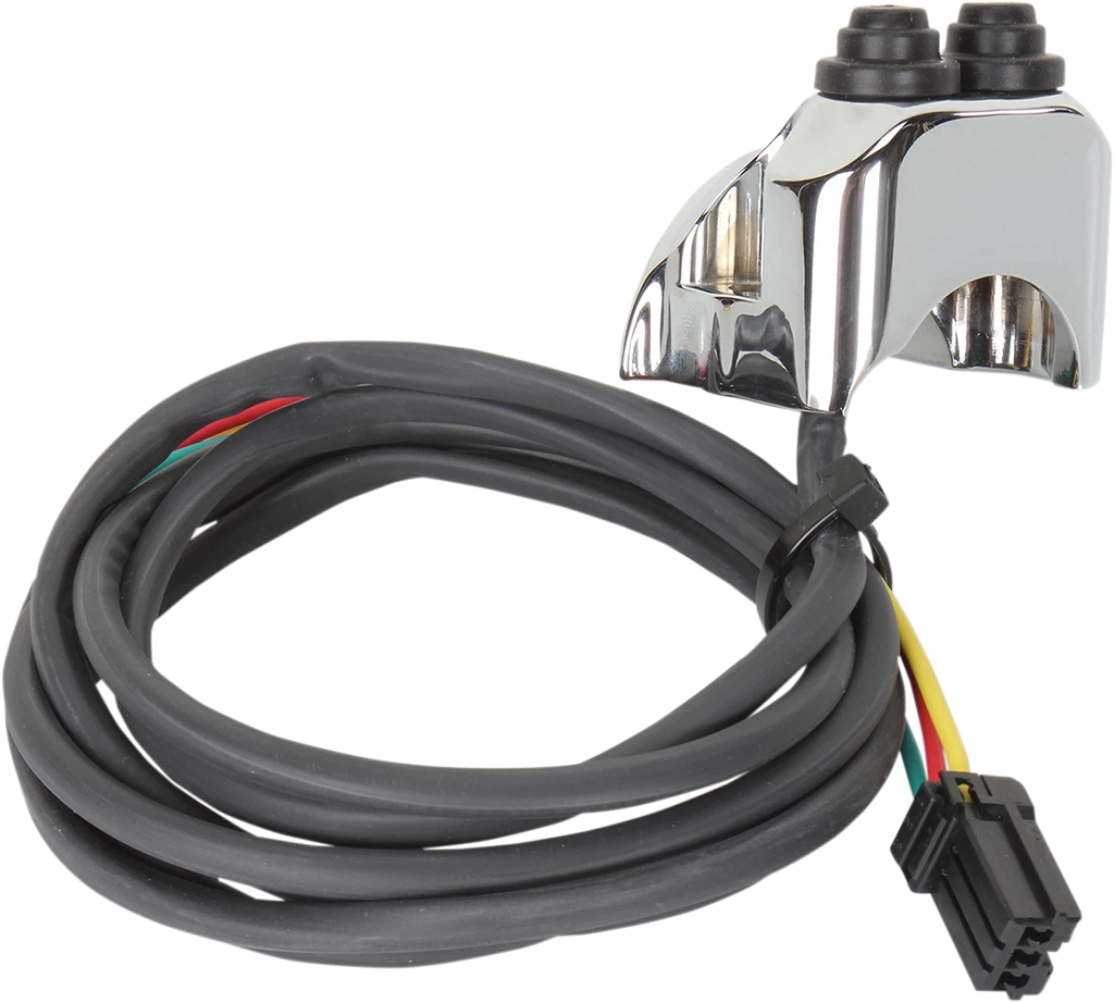 Chrome Handlebar Mounted Control Assembly for Harley FL
