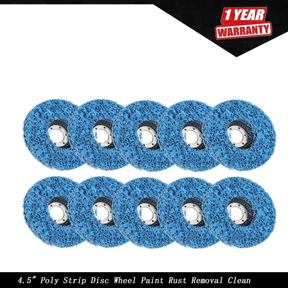 10 Pack Quick Change Easy Strip & Clean Discs for Paint Rust 4.5"
