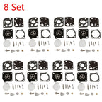 Set of 8 Carburetor Gasket Parts Kit for Zama C1Q C1U RB-47 Chainsaw