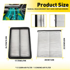 Engine & Carbon Cabin Air Filter Combo Set for Mazda 3 6 CX-5 (2014–2023)