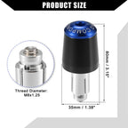 2 x 7/8" Handlebar End Plugs for Honda Motorcycle - Black Blue