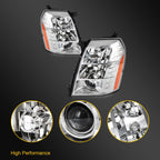 Headlight Pair with HID Bulbs and Ballast for Cadillac Escalade (2007–2014)