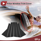 6 Pcs Door Pillar Window Trim for Audi Q7 (2016–2023) Black