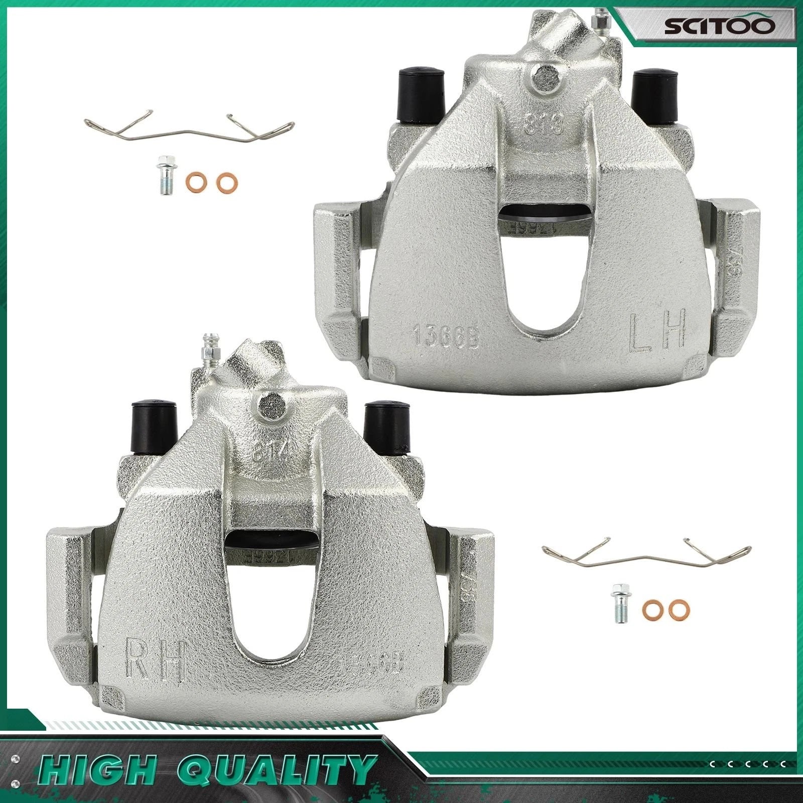 Front Pair Brake Calipers w/ Bracket for Mazda 3 (2004)