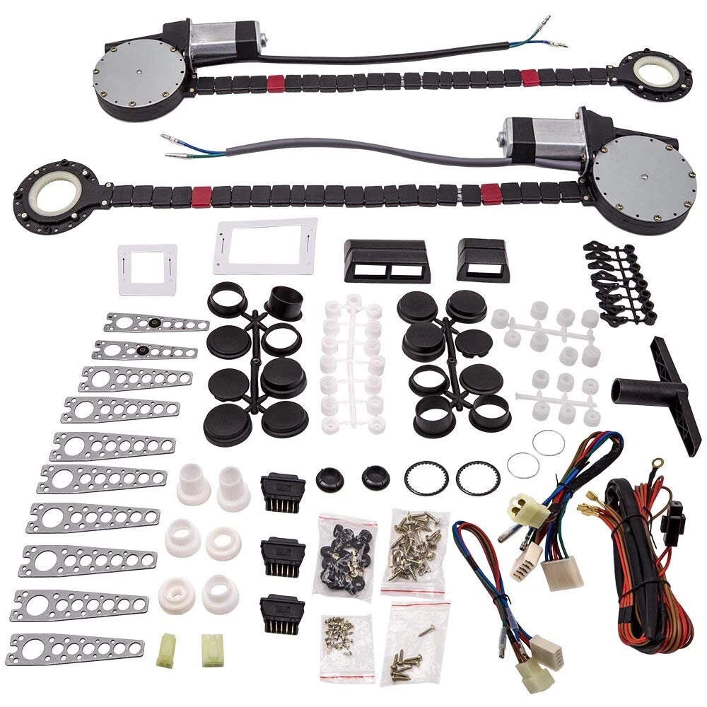 2X Electric Power Window Regulator Kit for Universal 2-Door Pickup