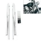 Chrome Frame Down Tube Covers Accent Trim for Harley Softail Twin Cam (2000–2006)