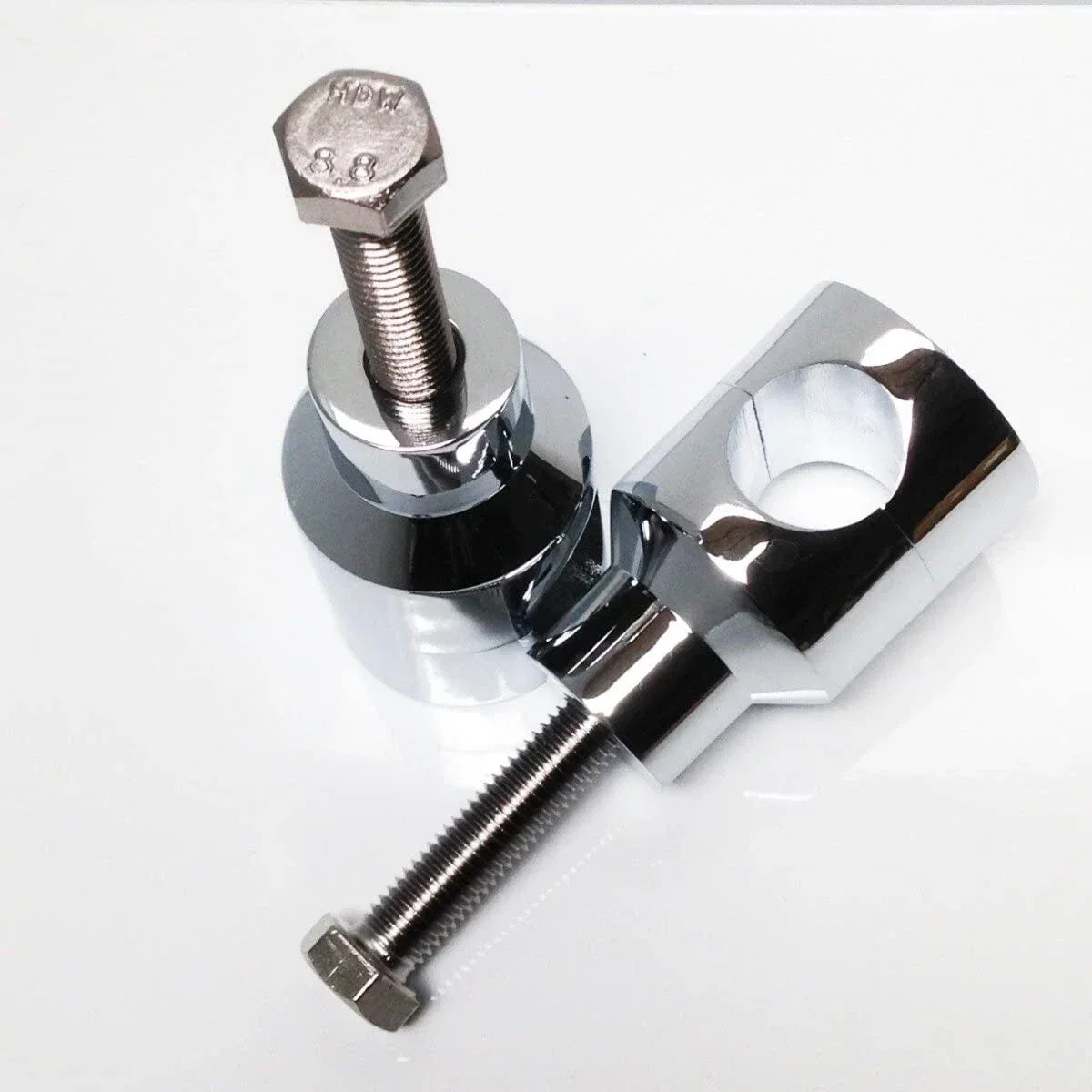 1" Chrome Billet Round Handlebar Riser for Harley Custom Springer Bobber