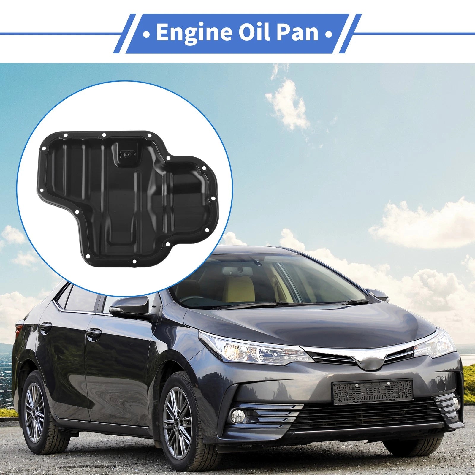 Engine Oil Pan for Toyota RAV4 (2019–2023) No.1210224020 Aluminum Black