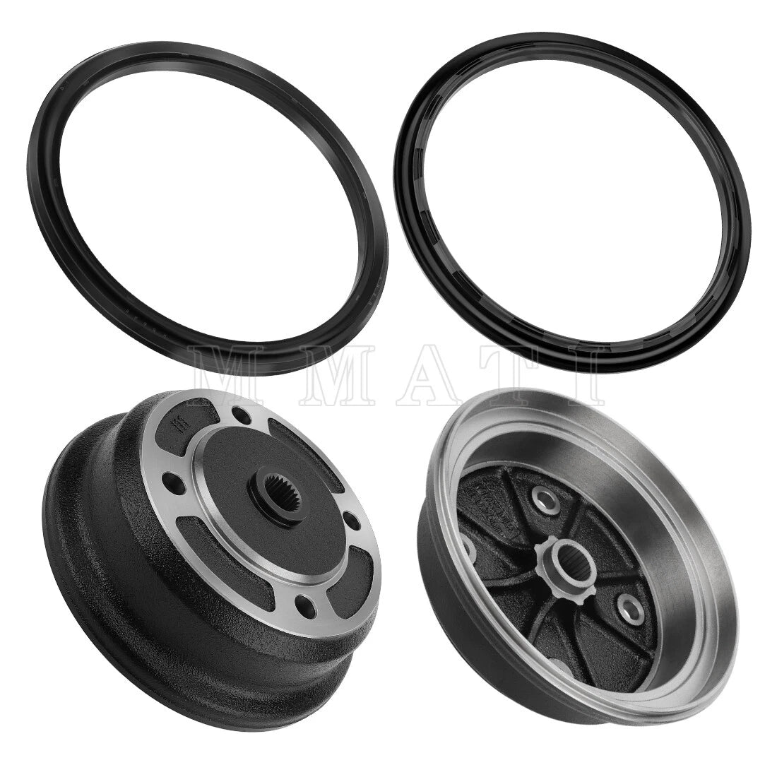 2 Front Brake Drum Wheel Hub w/Seal for Kawasaki Mule 4010 KAF620 KAF950 (2009–2024)