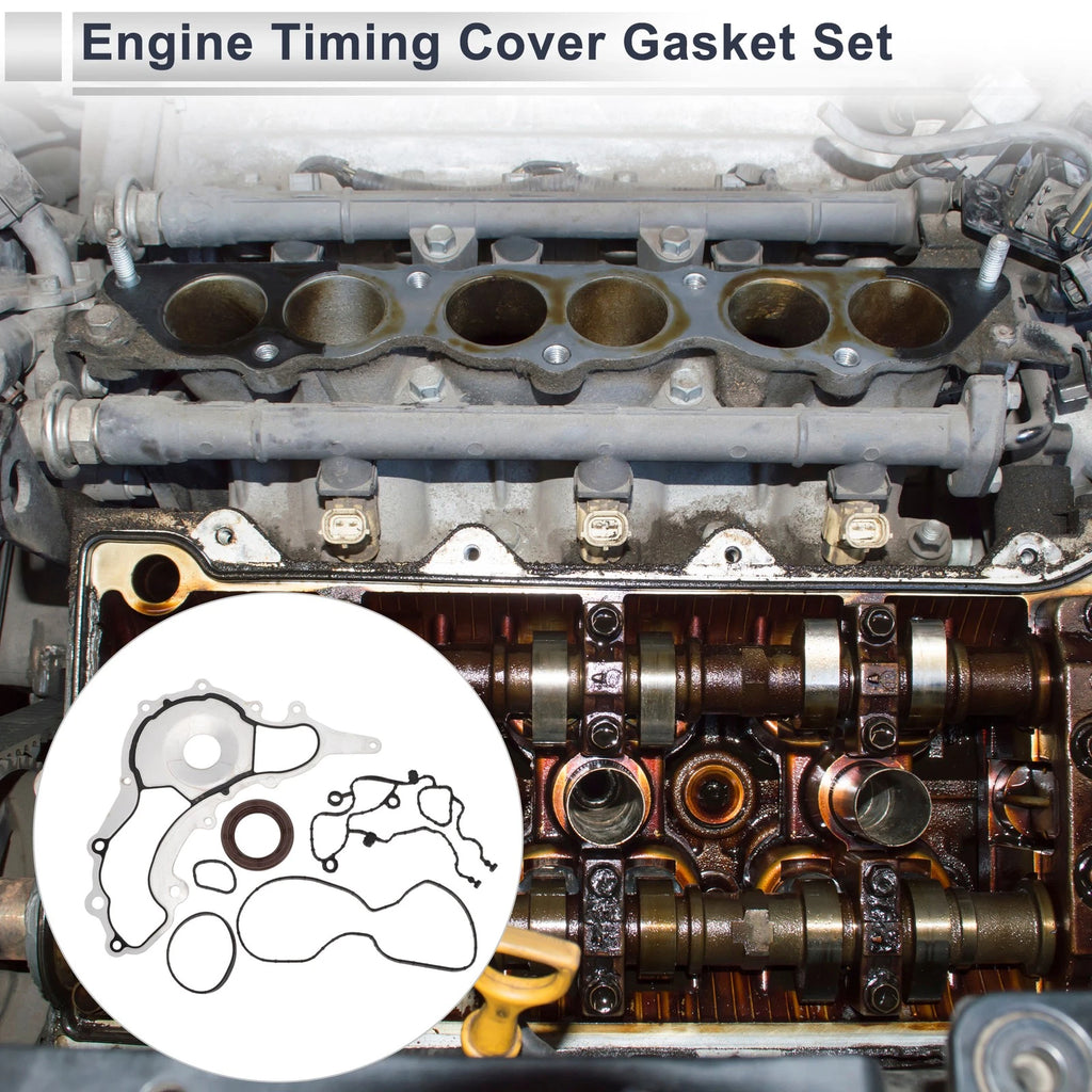 Set of 2 Engine Timing Cover Gasket TCS46162 for Jeep Wrangler (2012–2016)