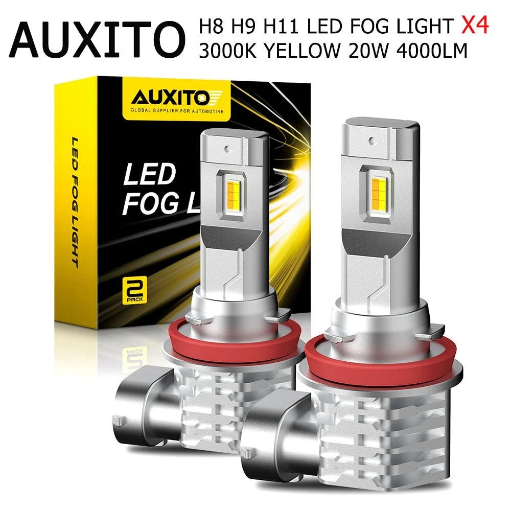 4X H8 CANBUS Switchback White Yellow LED Fog Light Bulbs for