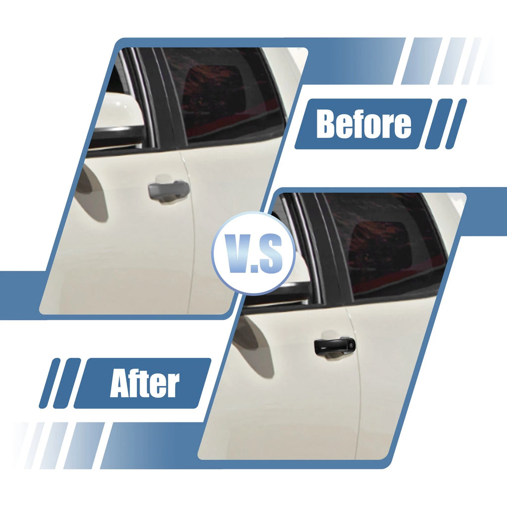 8pcs ABS Exterior Side Door Handle Cover Trim for Toyota Tundra (2007–2020) Black