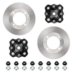 2X Front Wheel Hubs & Disc Rotors for Suzuki Eiger 400 (2002–2007)