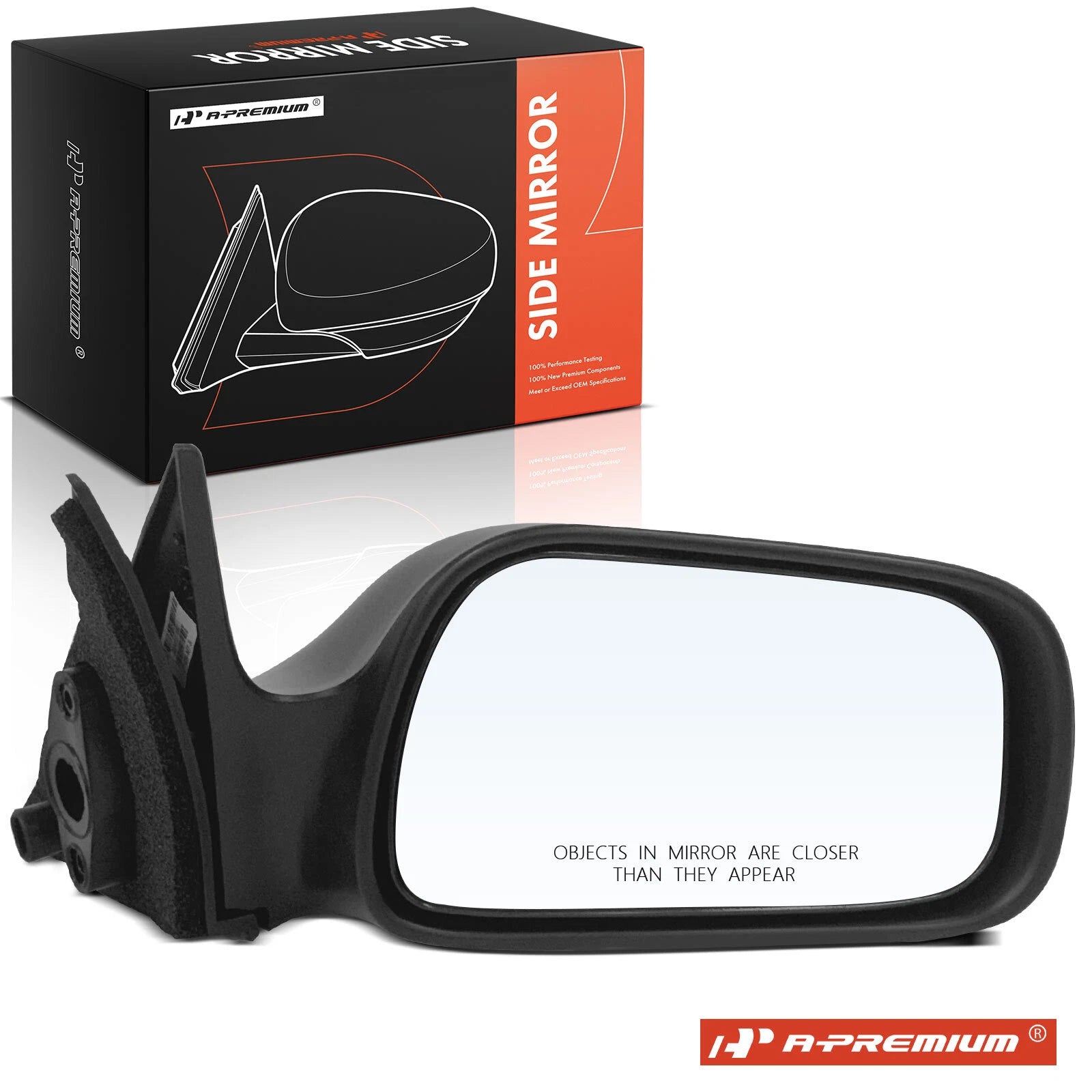Passenger Manual Side Mirror with Manual Fold for Toyota Camry (1992-1996)