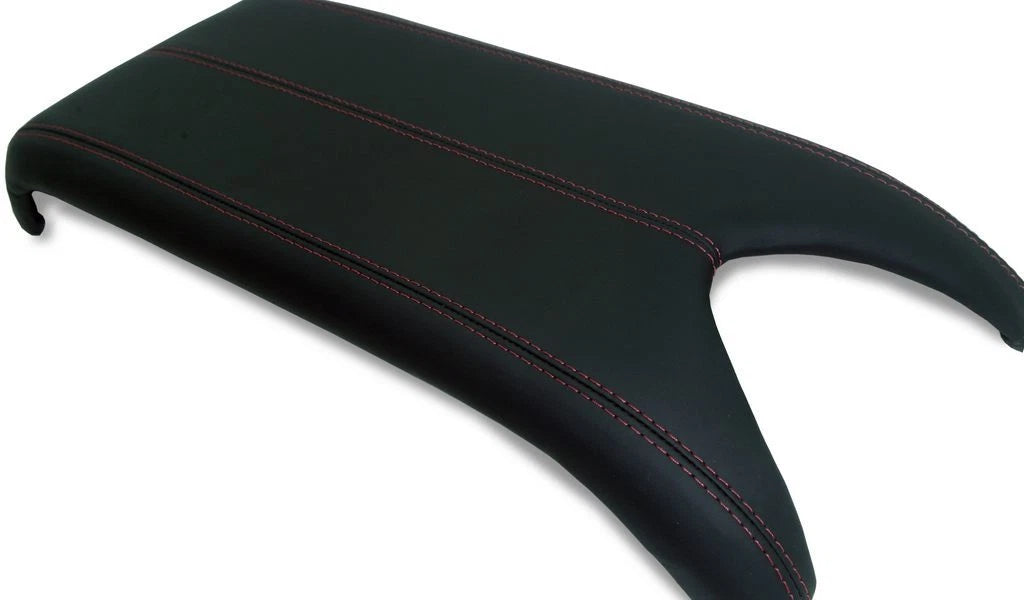 Center Console Lid Armrest Cover for Acura RDX (2007–2012) Red Stitch