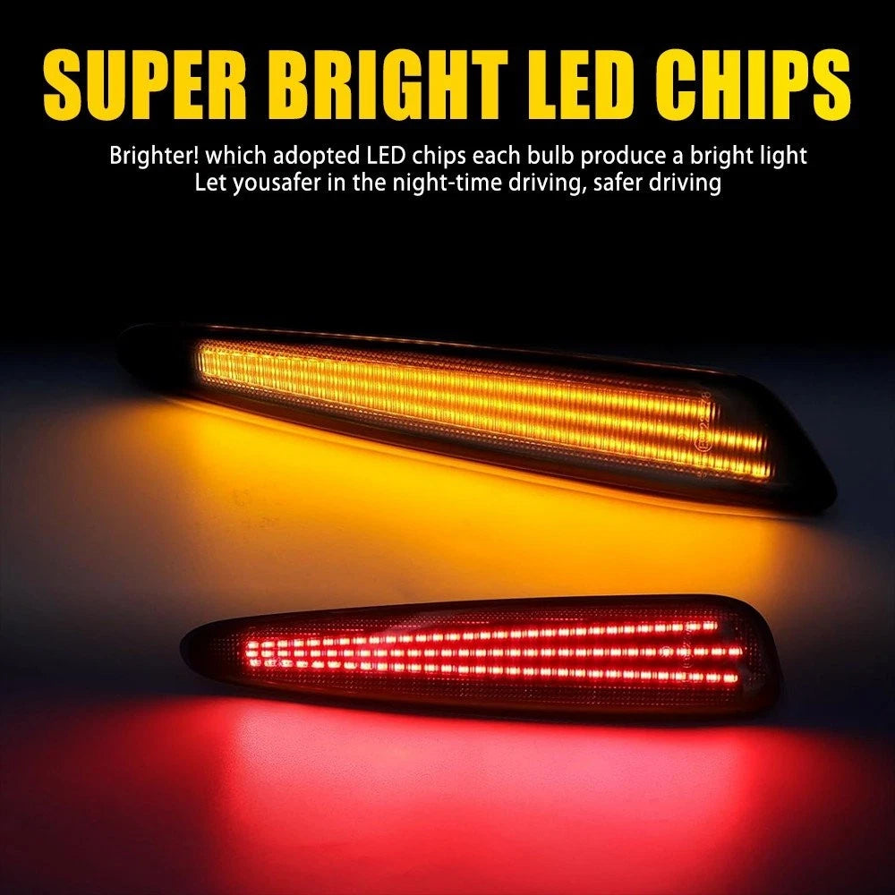 Set of 4 Smoked LED Side Marker Lights for Chevy Corvette C6 (2005–2013)