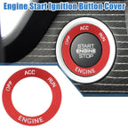 Engine Start Button Sticker for Dodge Challenger 2015-2024 Aluminum Red