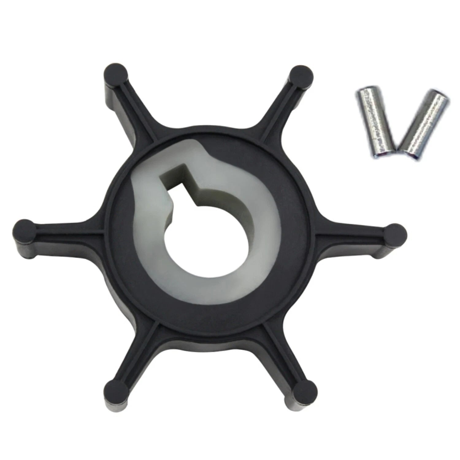 Water Pump Impeller and Pin for Yamaha Outboard 2hp 2-Stroke (646-44352-01)