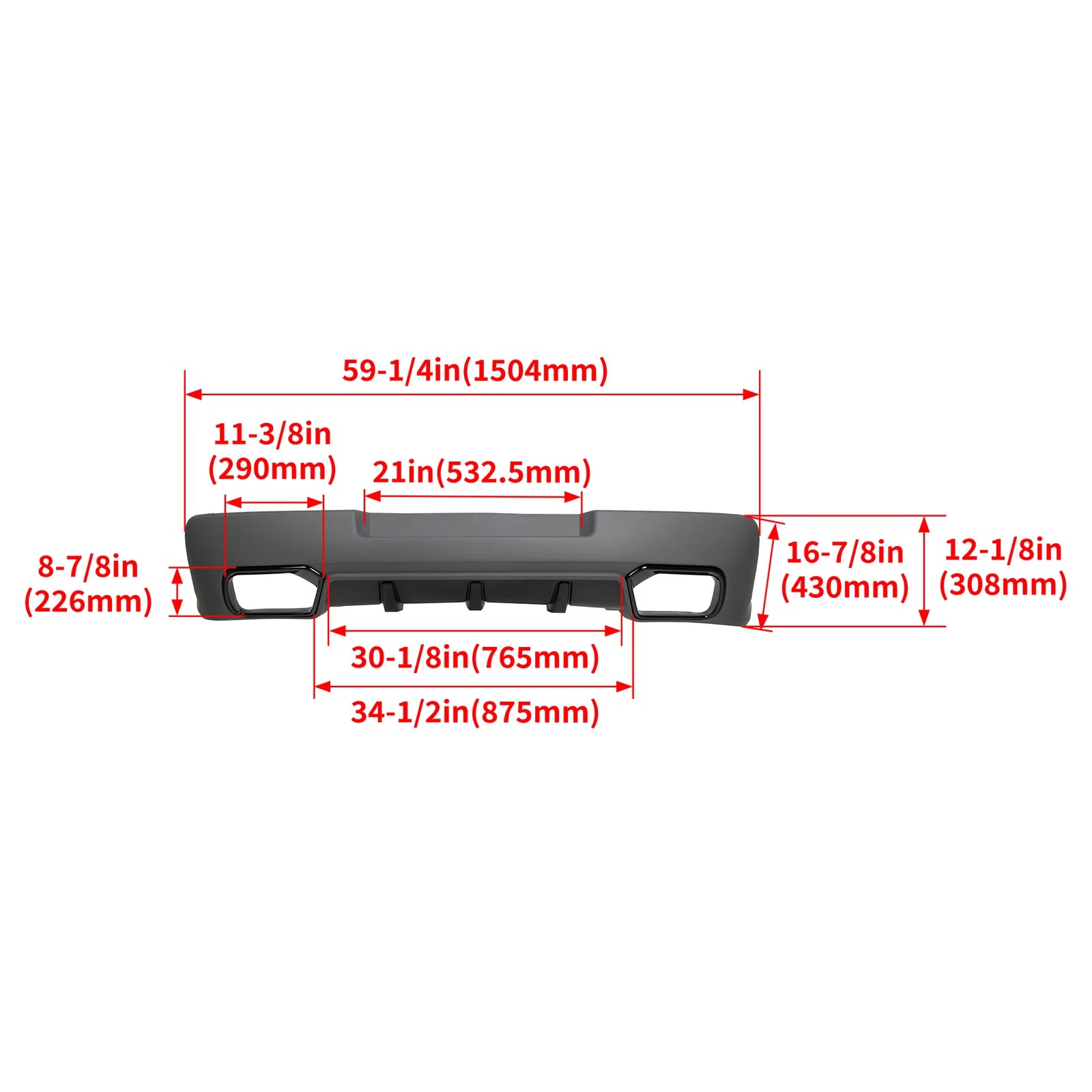 ZL1 Style Rear Diffuser for Chevy Camaro (2014-2015)