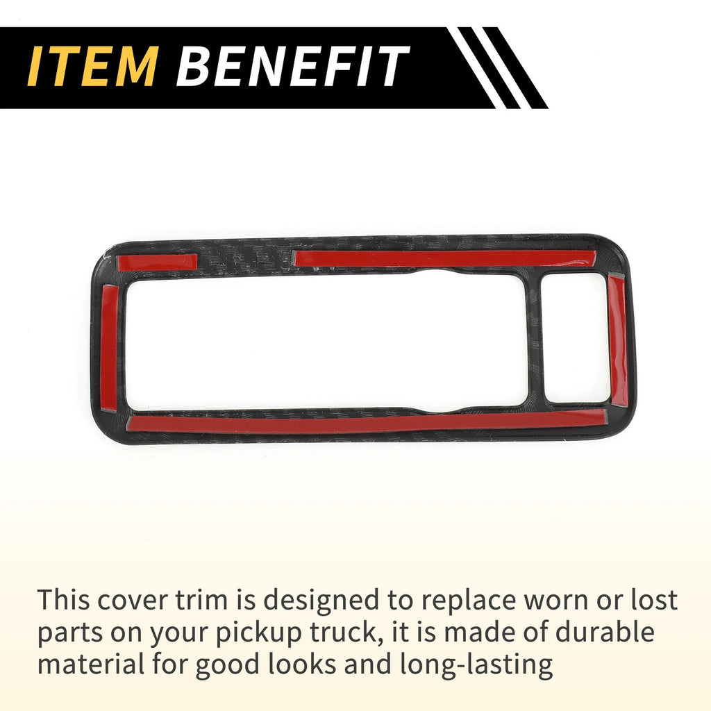 Carbon Fiber Headlight Switch Button Panel Cover for Ford Maverick (2022–2024)