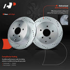 Rear Drilled Brake Rotors for Nissan Murano Pathfinder Quest (2003–2008)