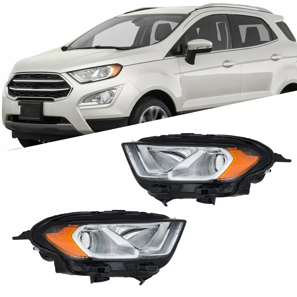 Pair of Halogen Headlights with DRL for Ford EcoSport (2018â2023)