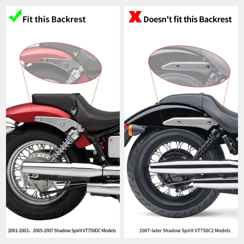 Sissy Bar Luggage Rack for Honda Shadow Spirit VT750DC (2001–2003, 2005–2007)