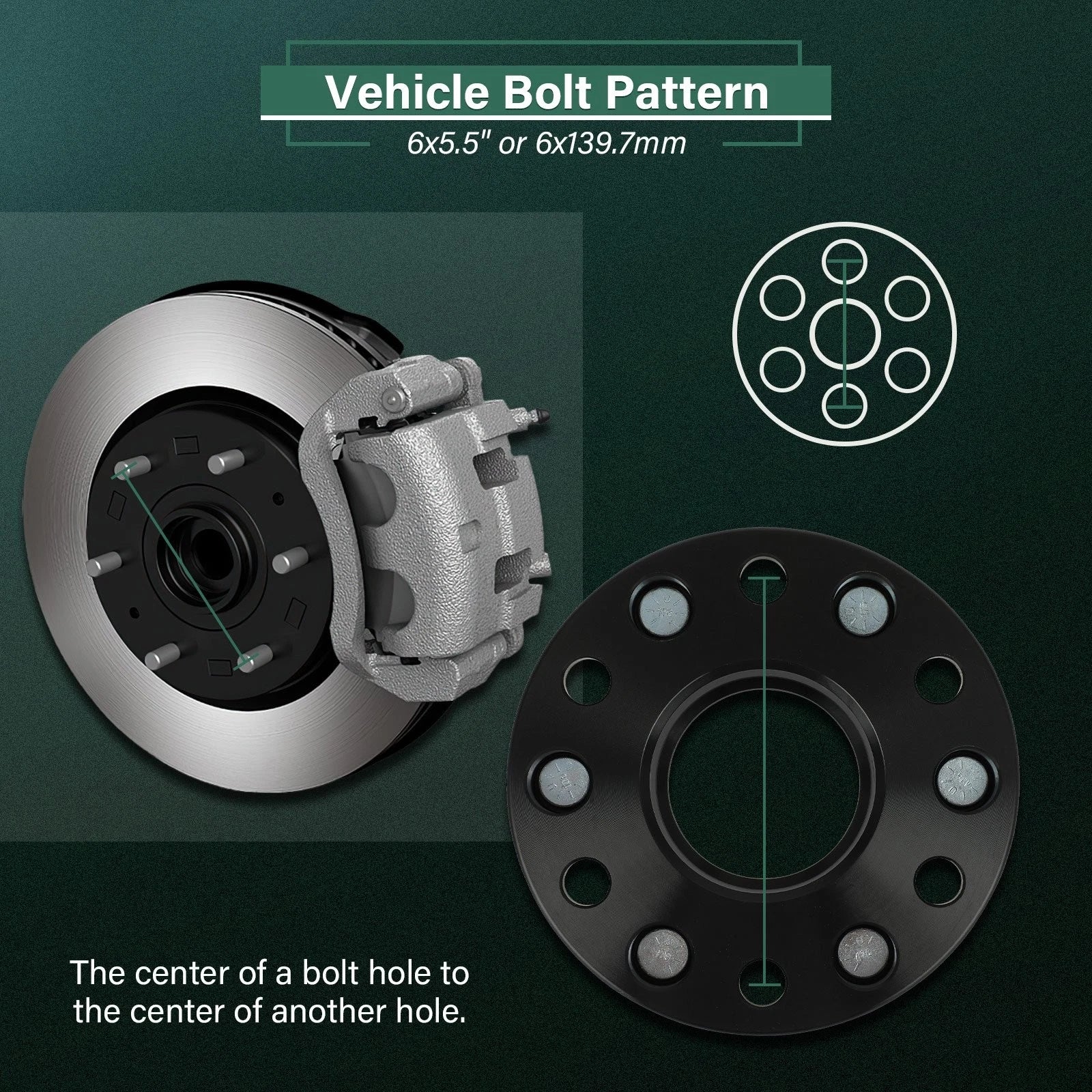 4X 1.5" Hub Centric Wheel Spacers 6x5.5 14x1.5 for Ram 1500 (2019–2025)