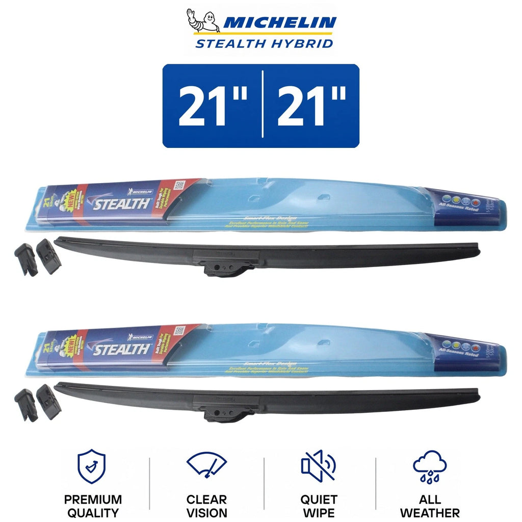 Set of 2 Wiper Blades for Audi TT Quattro (2000–2003) - Michelin Stealth Hybrid 21"