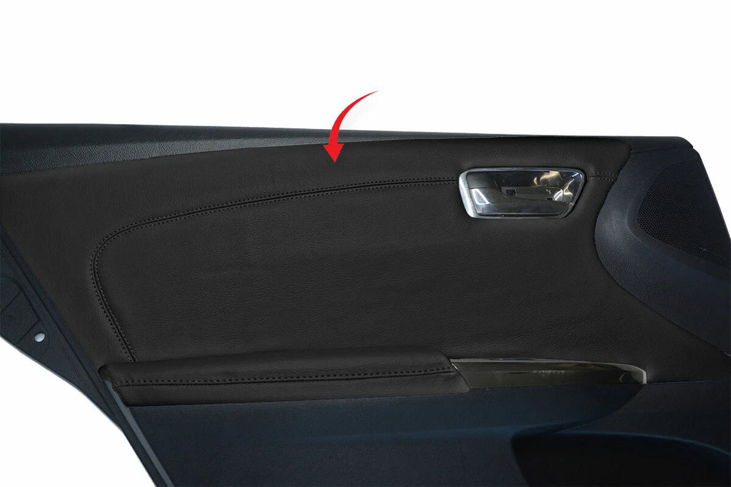 Rear Insert Door Panel Cover Leather for Toyota Avalon (2013–2018) Black
