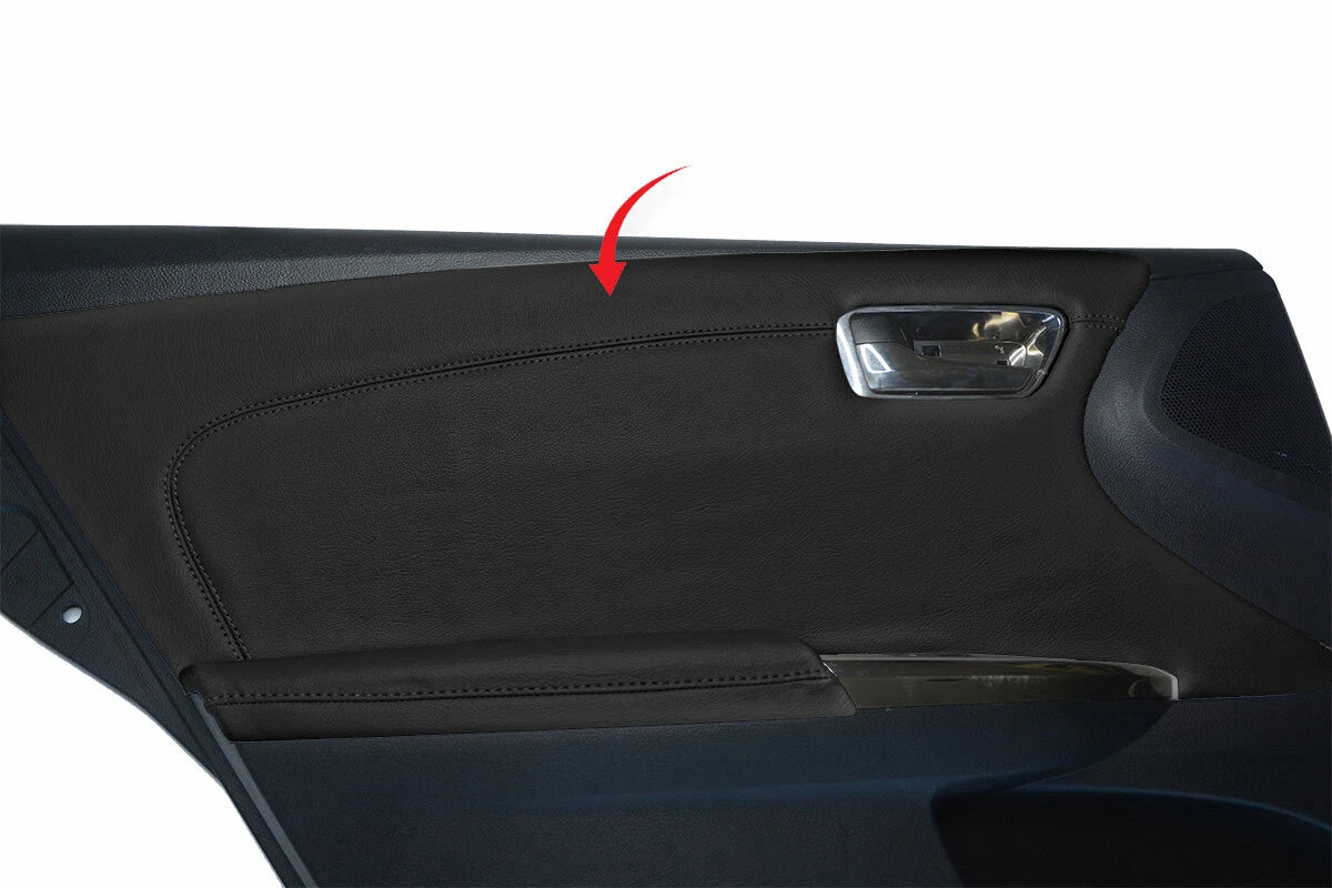 Rear Insert Door Panel Cover Leather for Toyota Avalon (2013–2018) Black