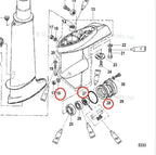 Lower Gearcase Seal Kit for Mercury 4/5/6HP (26-16130, 25-16131, 8150264, 8M0082880)