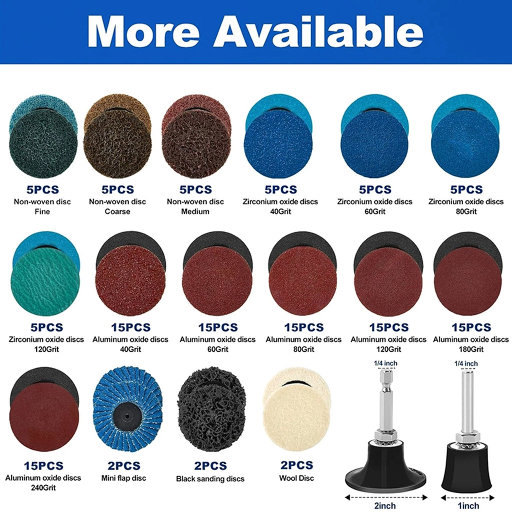 Set of 136 Sanding Discs for Automotive Use