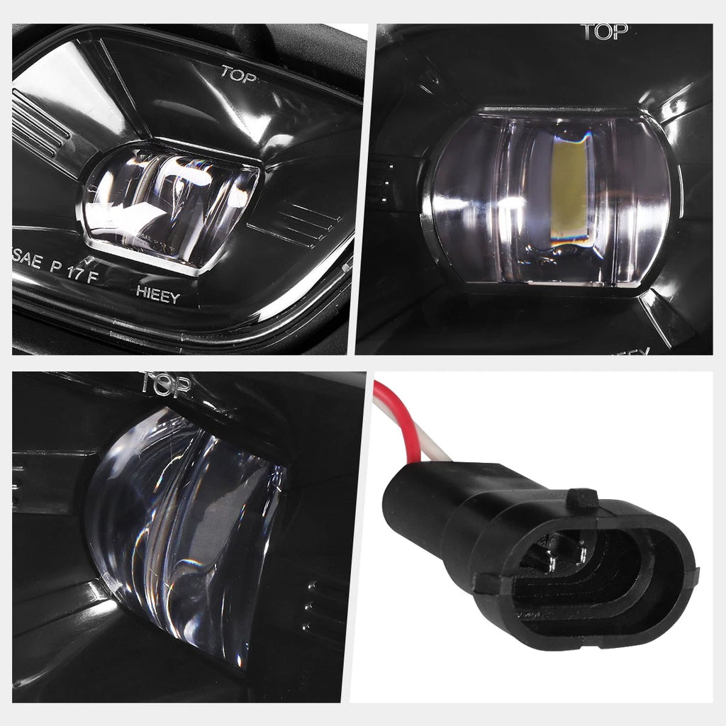 Full LED Black Housing Projector Fog Lights for Freightliner Cascadia (2008–2017)