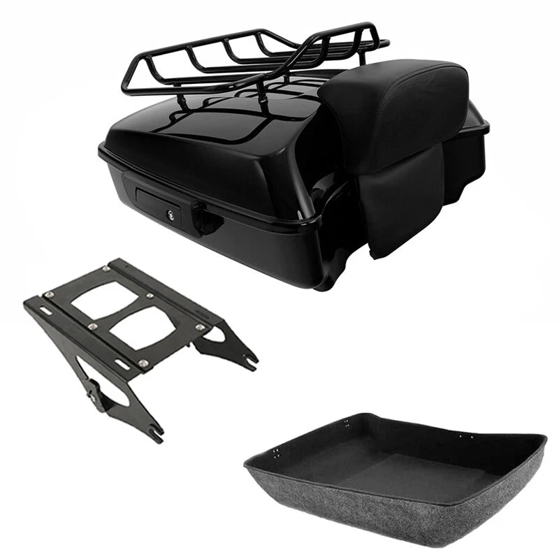 Chopped Trunk Backrest Rack for Harley Touring Road King (2014–2026)