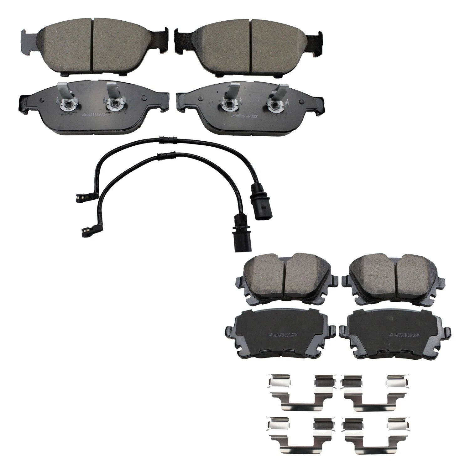 Akebono EURO Front & Rear Ceramic Disc Brake Pad Kit for A8 Quattro (2010)