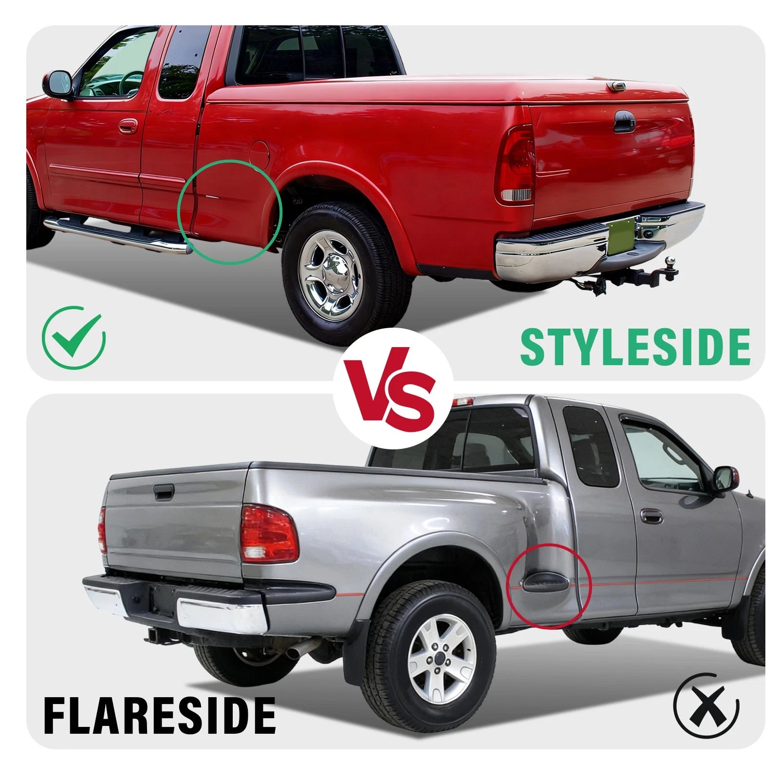 Tailgate with Access Cover for Ford F150 (1997–2003), F250 F350 (1999–2007)