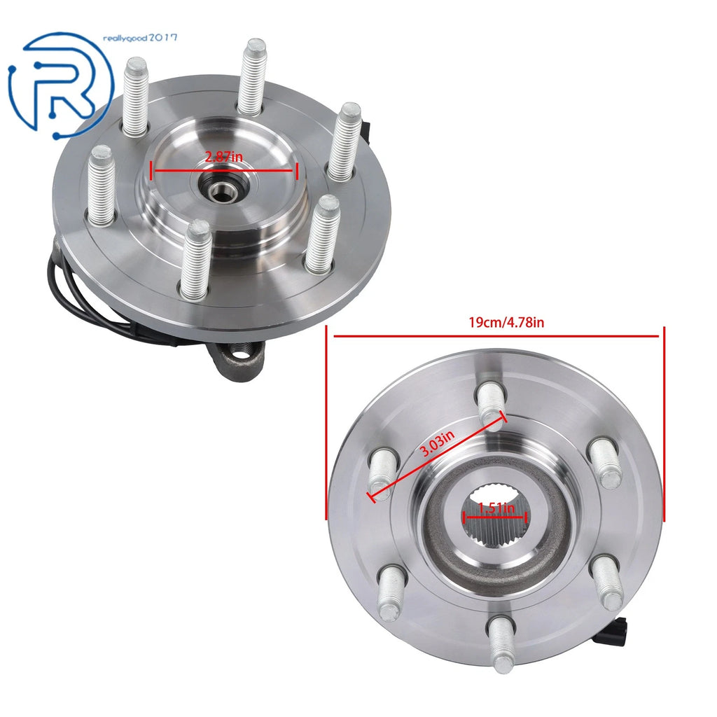Set of 4 Wheel Hub Bearings for Ford Expedition Navigator 4WD (2003–2006) 515043 541001