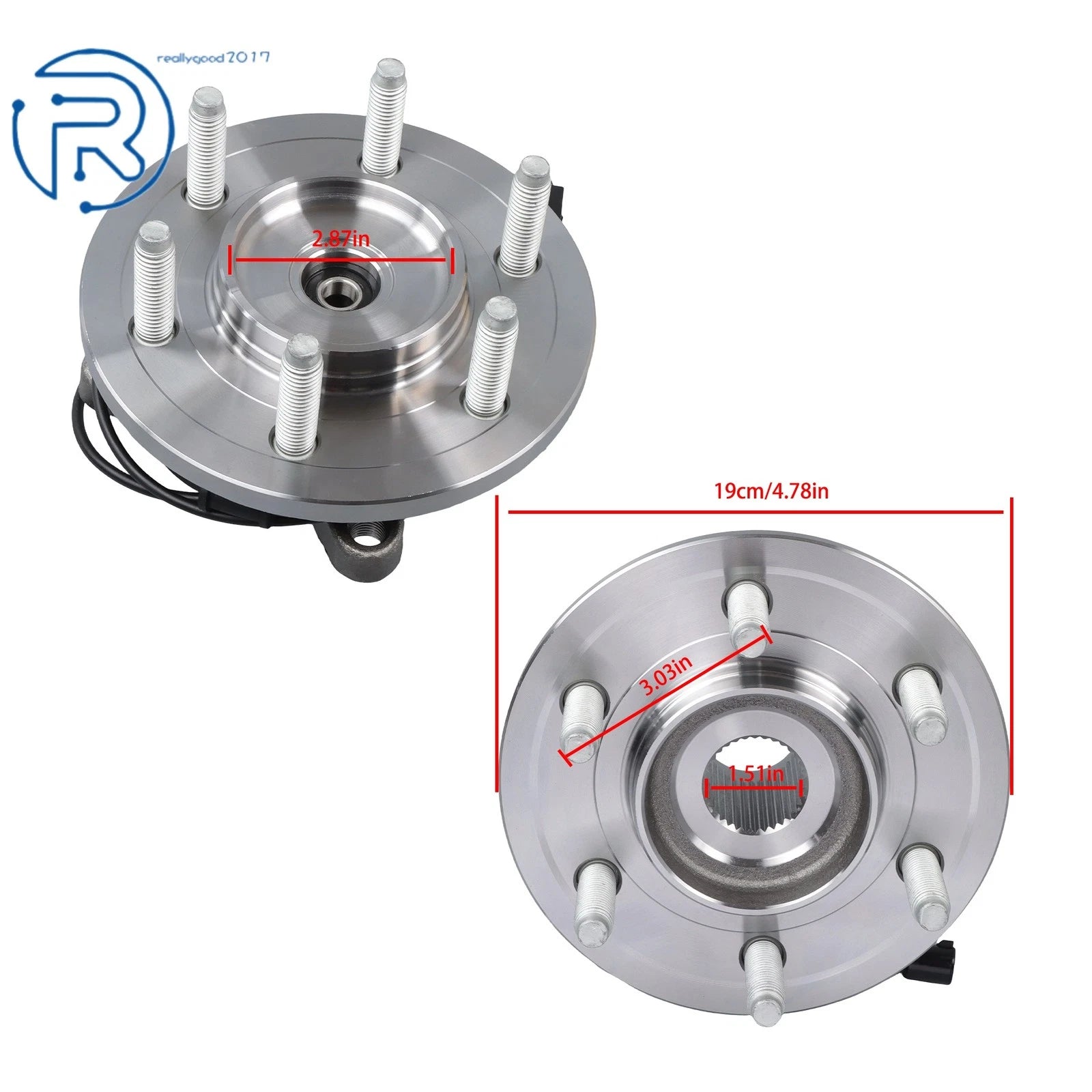 Set of 4 Wheel Hub Bearings for Ford Expedition Navigator 4WD (2003–2006) 515043 541001