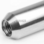 Open-End Aluminum Silver Lug Nuts Set of 4 + Adapter M12x1.25 (20mm OD/60mm Tall)