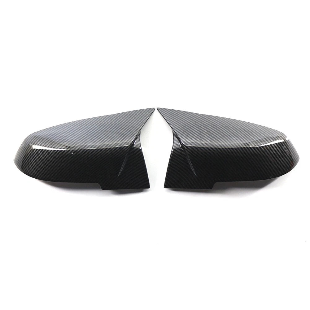 2X Rearview Mirror Cover Caps for BMW 1 2 3 4 Series X1 M2 i3 i3s (2012–2020) Carbon Fiber