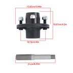 Set of 4 Wheel Hub Kits & Round BT16 Spindles with Bearings for