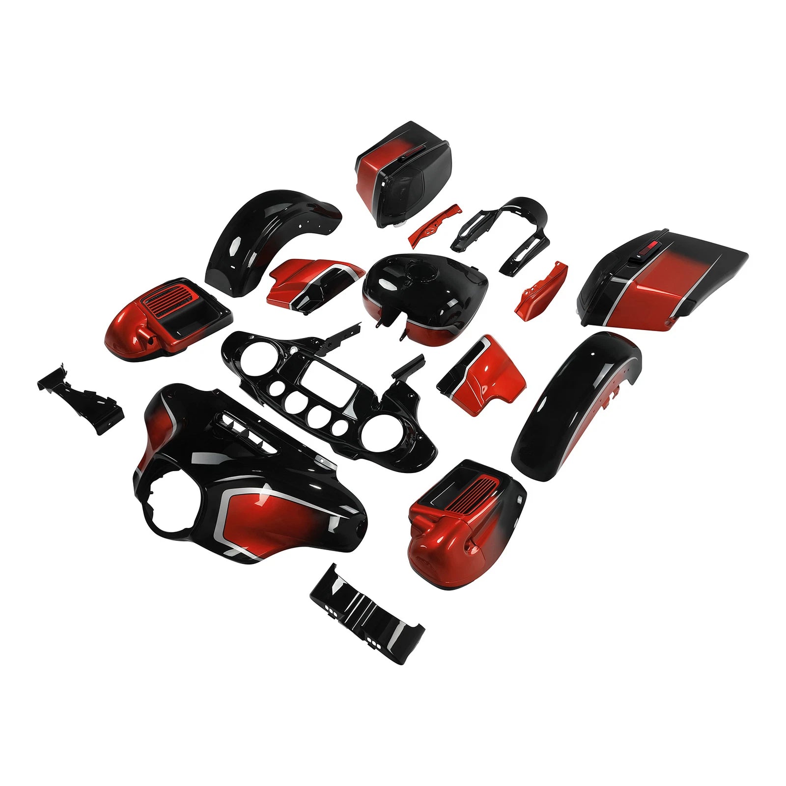 Fairings for Harley CVO Street Glide (2014–2023) Sunset Orange/Black Fade
