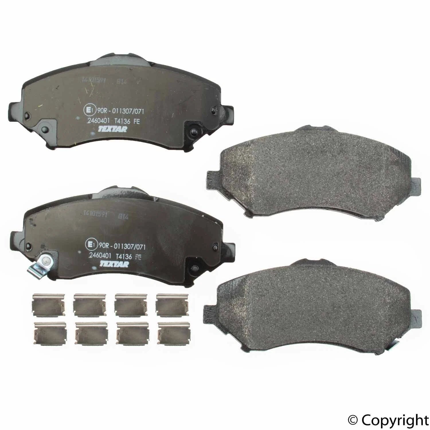 Set of 4 Front Disc Brake Pads for Textar (24604 01)