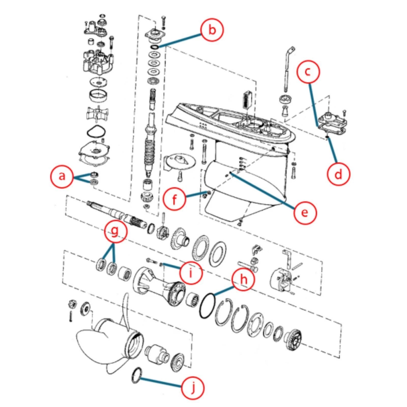 Seal Kit for Johnson Evinrude 85-140 HP (18-2692)